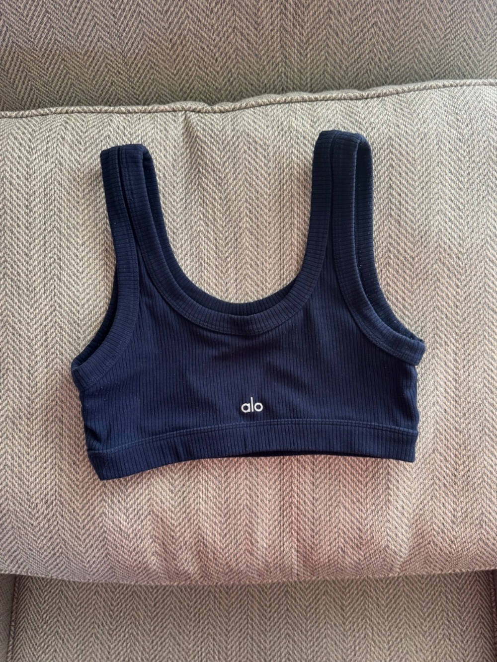Alo Wellness Bra True Navy Medium Bralette Sports Workout - Picture 2 of 5